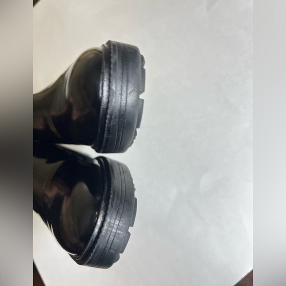 Zara Chelsea Lug Sole Chunky Heel Platform Ankle Boot Black Size 39 US 8 - Picture 15 of 16